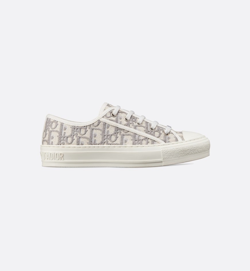 Walk'n'Dior Sneaker Gray Dior Oblique Embroidered Cotton | DIOR | Dior Couture