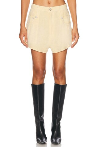 R13 Double Loop Venti Short in Neutral | FWRD 