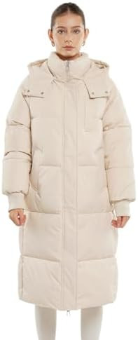 Long Puffer Jacket for Women,2024 Thickened Winter Coat Hooded with Deep Pockets, Ladies Warm Win... | Amazon (US)