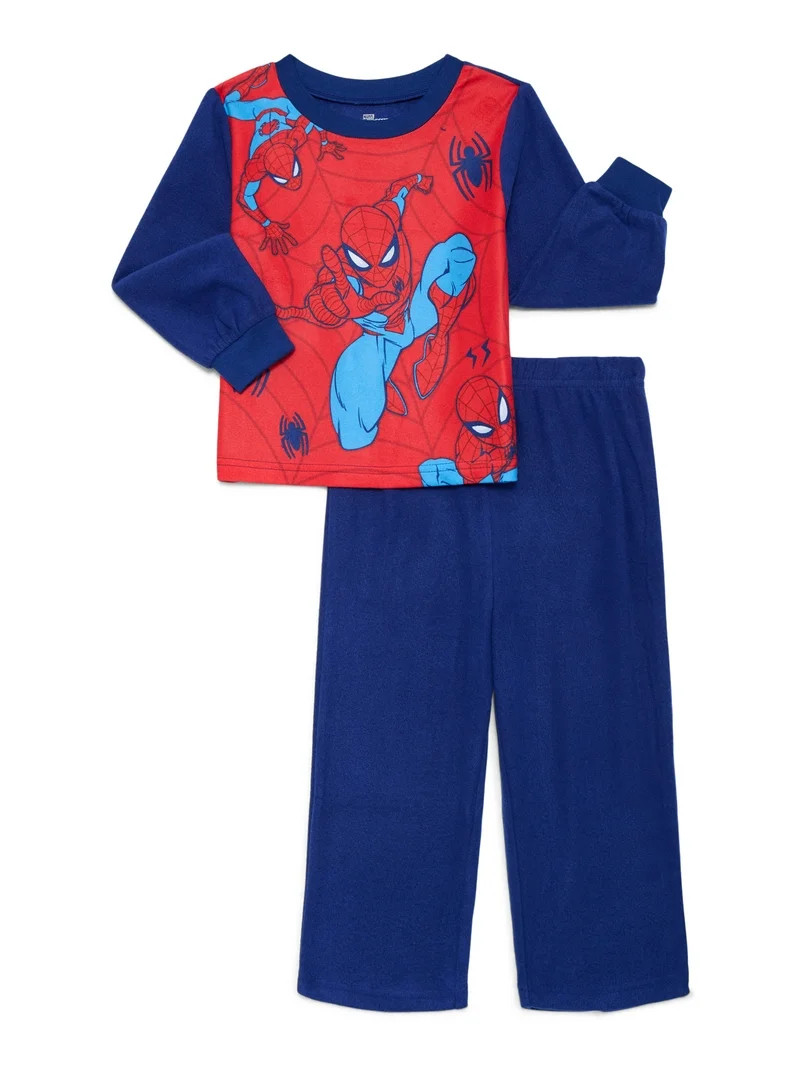 Spider-Man Toddler Boys Long Sleeve Top and Pants Pajama Set, 2-Piece, Sizes 12M-5T - Walmart.com | Walmart (US)