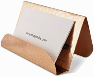 GoCraft Pure Copper Business Card Holder Stand | Fits 20-30 Business Cards | Pure Copper Finish S... | Amazon (US)