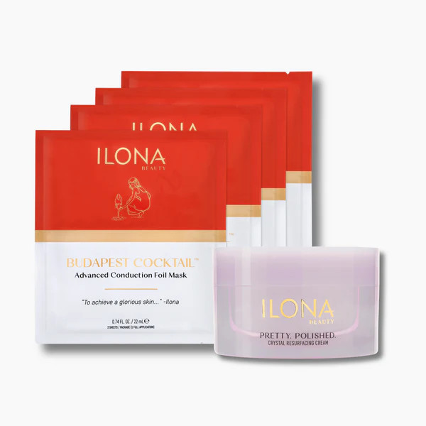 Resurface. Refine. Reveal. Rejuvenating Duo Budapest Cocktail x 4 + Pretty. Polished. Crystal Res... | ILONA Beauty (US)