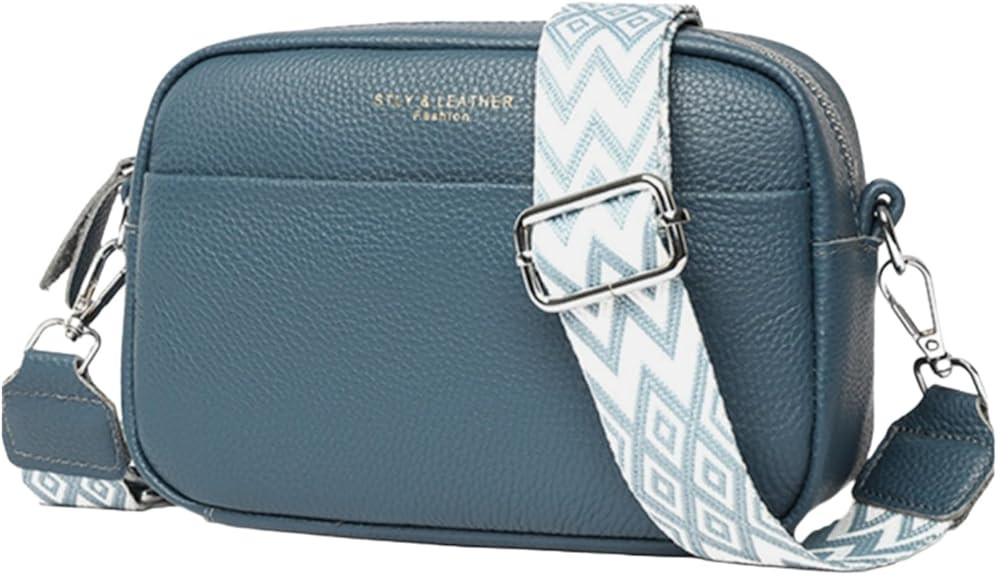 Eiyye Small Shoulder Bag Leather Crossbody Bag for Women Blue Shoulder Purse Cell Phone Camera ba... | Amazon (US)