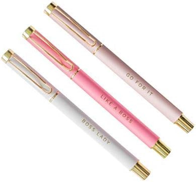Sweet Water Decor Metal Boss Lady Pen Set Inspirational Motivational Quotes Ballpoint Pen Chic Of... | Amazon (US)