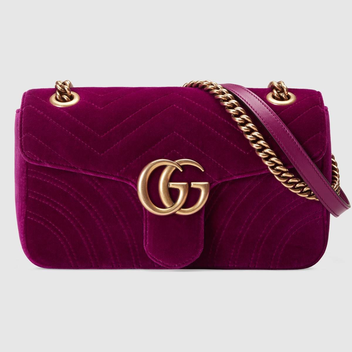 GG Marmont velvet shoulder bag | Gucci (US)