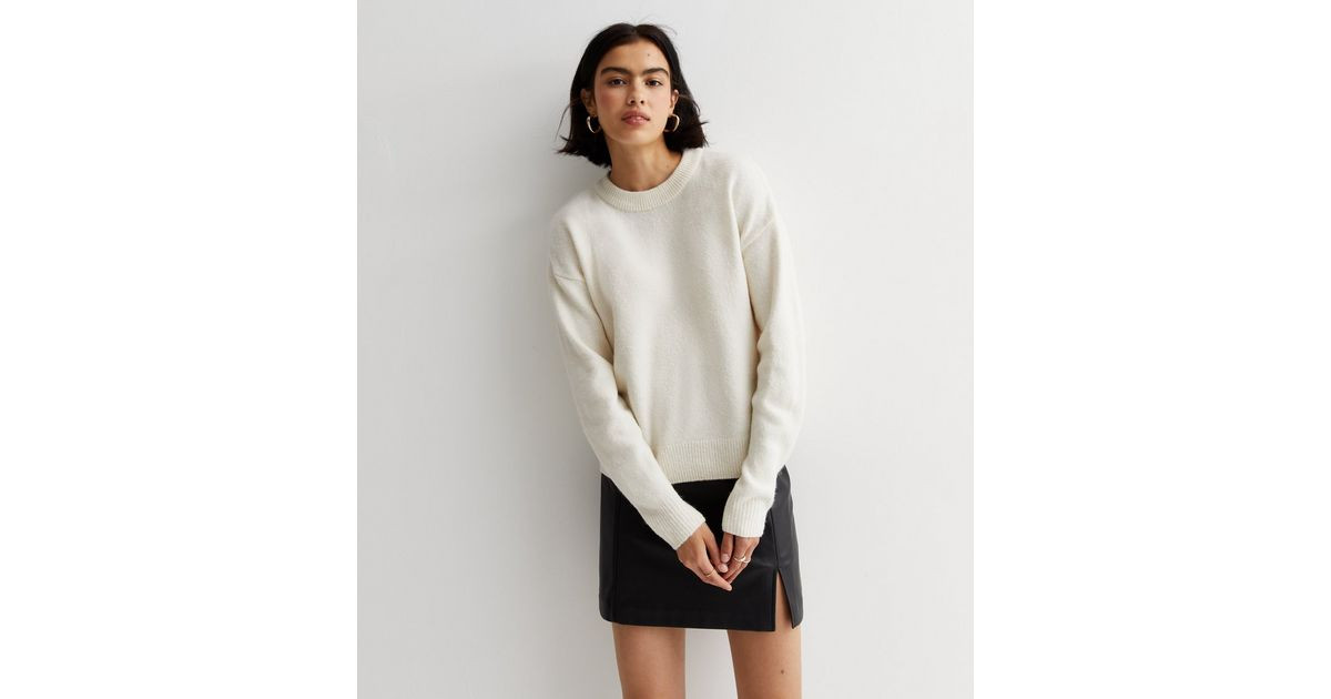 Off White Knit Crew Neck Jumper
						
						Add to Saved Items
						Remove from Saved Items | New Look (UK)