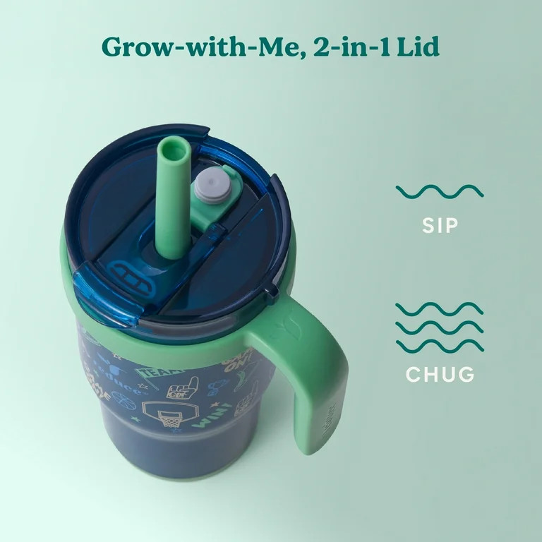 Reduce Coldee Kids Tumbler with Spill-Proof Straw & Handle. Insulated Stainless Steel 18 oz, Game... | Walmart (US)