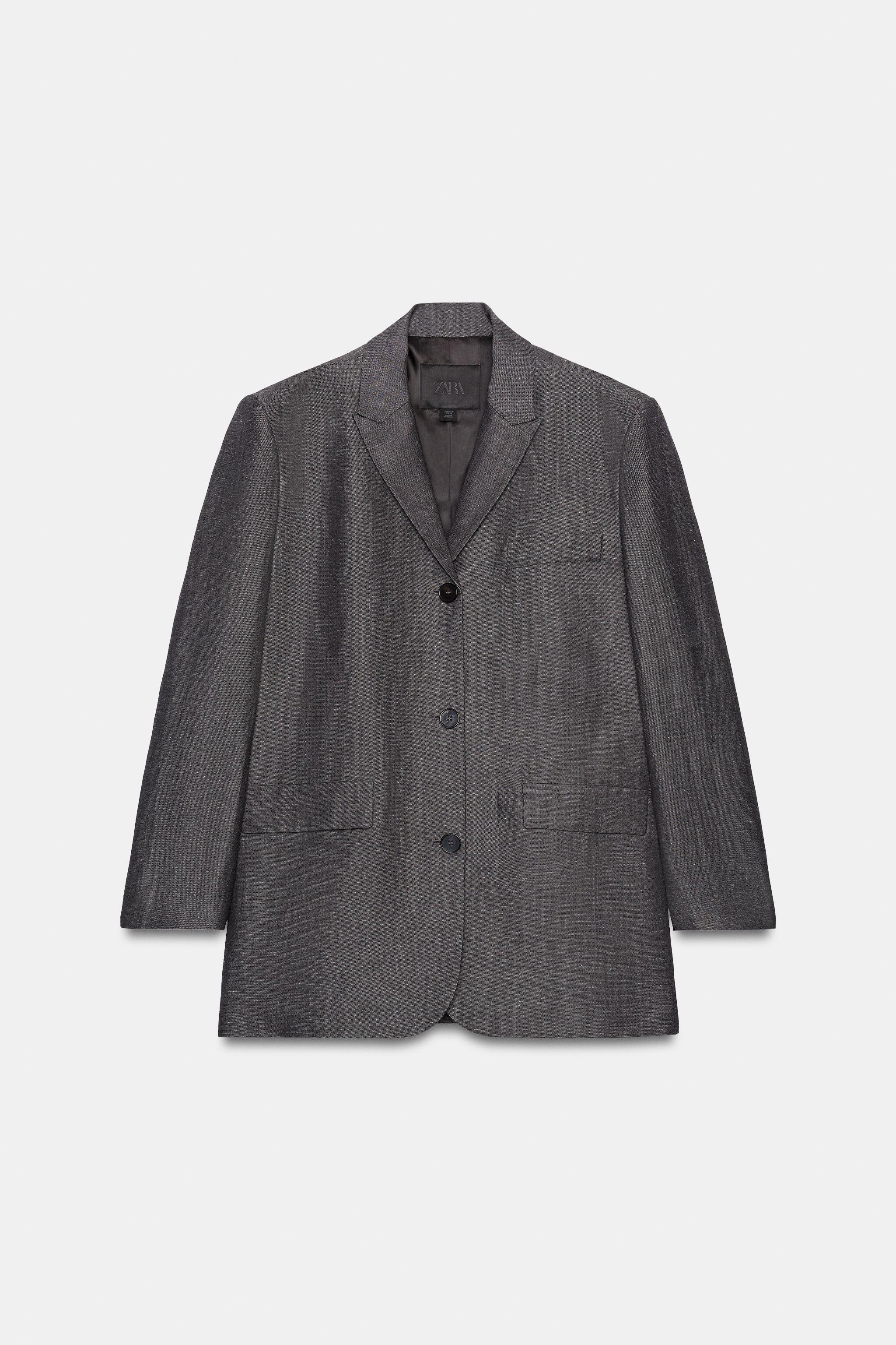 ZW COLLECTION STRAIGHT-CUT LINEN BLAZER | Zara US