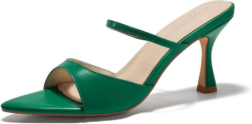 Amazon.com | GotSoft Womens Pointed Open Toe Heeled Sandals Strap Slip On High Heels Backless Mul... | Amazon (US)
