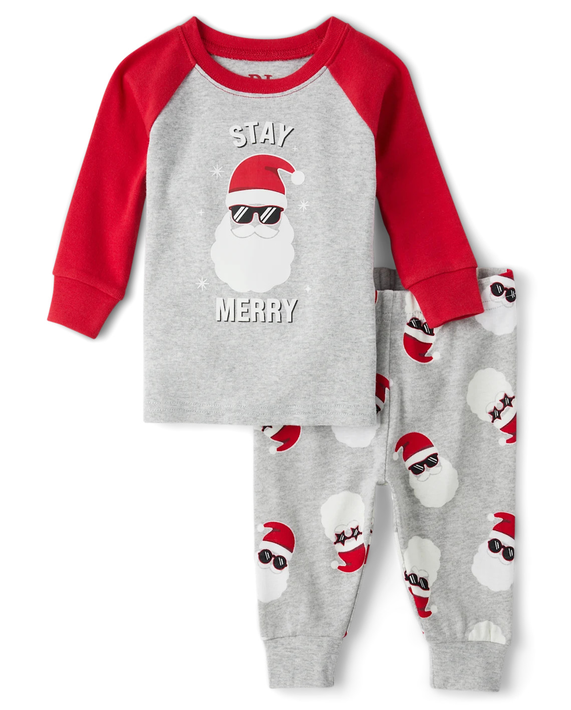Baby And Toddler Matching Family Glow Stay Merry Snug Fit Cotton Pajamas - gray | The Children's Place