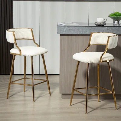 Upholstered Bar stools(Set of 2) | Wayfair North America