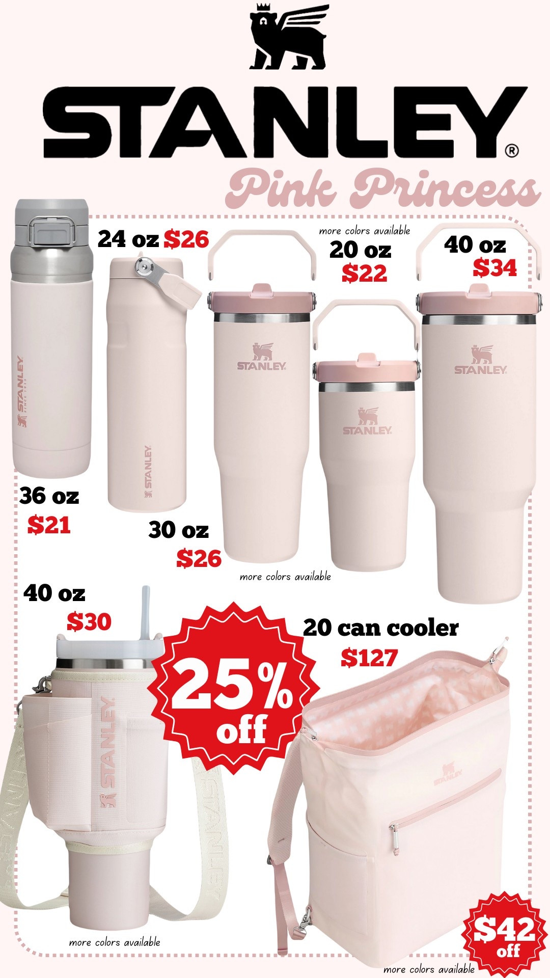 BIG STANLEY SALE!! All available for shipping or local pickup! 

The perfect pink for the princess in your life (aka me) seriously this pastel is PRECIOUS!! And the mommy & me matching?! Perfection

Tags: mommy mini matching Stanley tumbler straw cup leak proof sale alert cooler bag backpack mom flip straw handle cup light pink 

#LTKSummerEdit #LTKFindsUnder50 #LTKSaleAlert