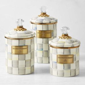 MacKenzie-Childs Sterling Check Canister | Williams-Sonoma