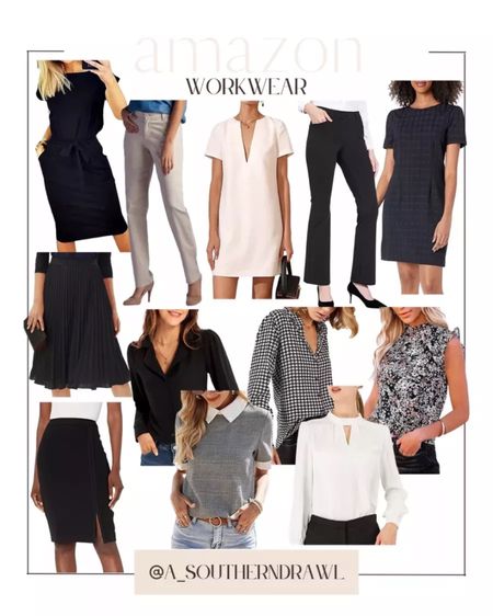 Amazon workwear - Amazon work outfits - Amazon women’s work wear - business style - business chic style - work tops a work pants - business dresses - work wear for women

#LTKstyletip #LTKworkwear