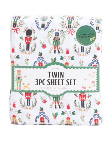 Nutcracker Branch Sheet Set, Polyester | TJ Maxx