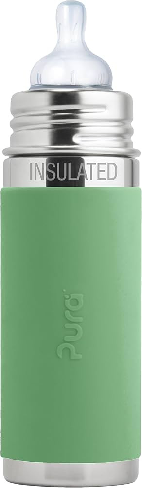 Pura Kiki 7oz Stainless Steel Insulated Infant Bottle – Includes Silicone Medium-Flow Nipple & ... | Amazon (US)