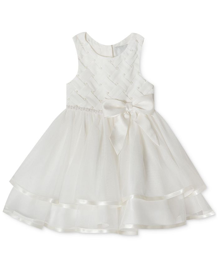 Rare Editions Baby Girls Tiered Pearl Dress & Reviews - Dresses - Kids - Macy's | Macys (US)