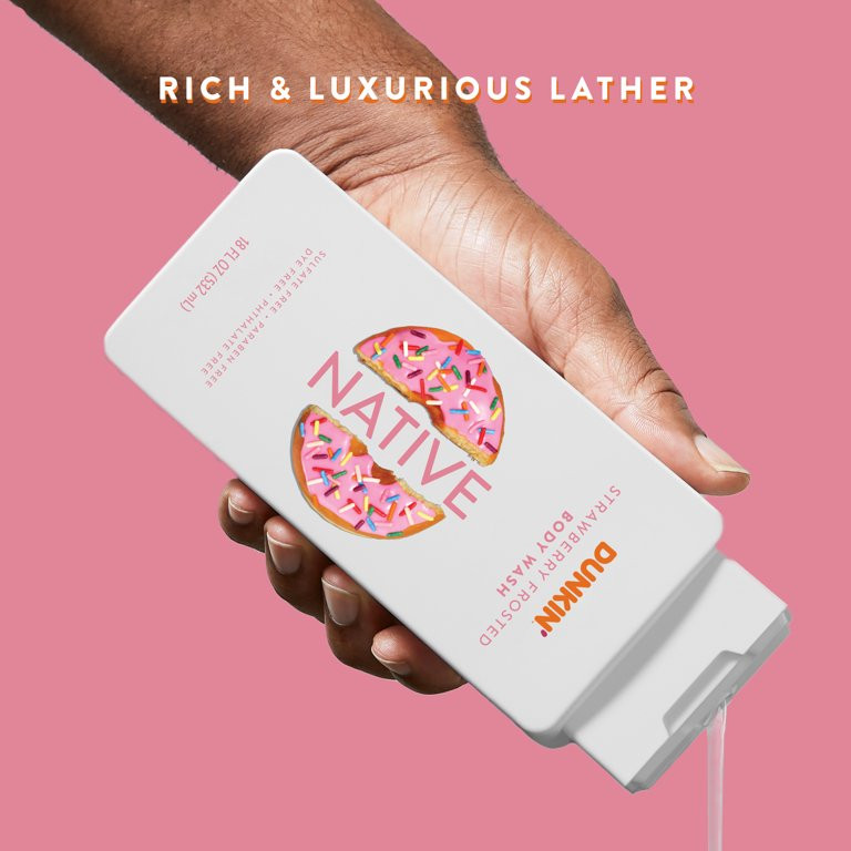 Native Dunkin Body Wash, Sulfate Free, Strawberry Frosted, 18 oz | Walmart (US)