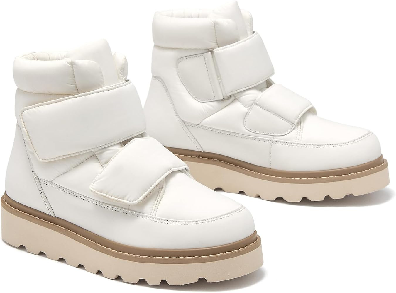 BEAU TODAY Snow Boots for Women, Ankle Boots Womens Platform Boots Anti-Slip Warm Down Upper Fur ... | Amazon (US)