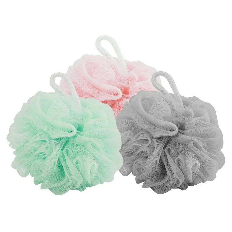 Equate Beauty Gentle Exfoliation Bath Sponge and Shower Loofahs, Mesh Netting Loofah Body Scrubbe... | Walmart (US)