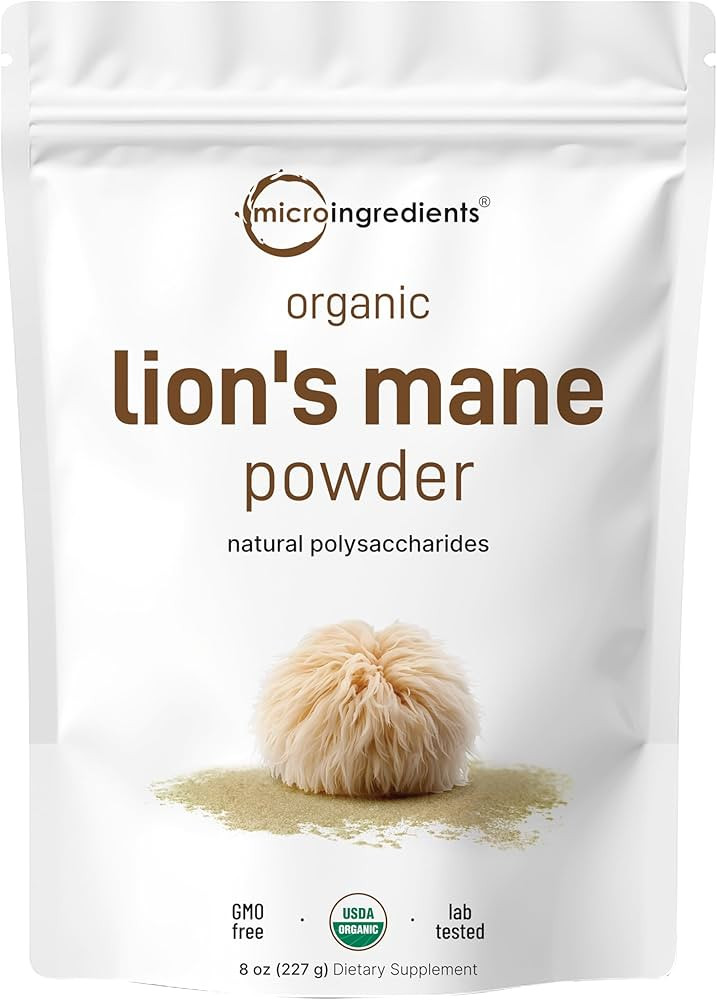 Micro Ingredients Organic Lions Mane Mushroom Supplement Powder, 8 Ounce | Natural Superfood for ... | Amazon (US)