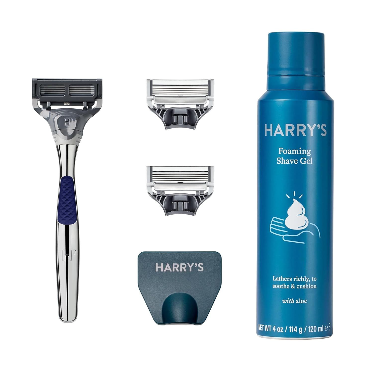Harry's Razors for Men - Winston Shaving Set 5 Blade Razors with Lubricating Strip & Precision Tr... | Amazon (US)