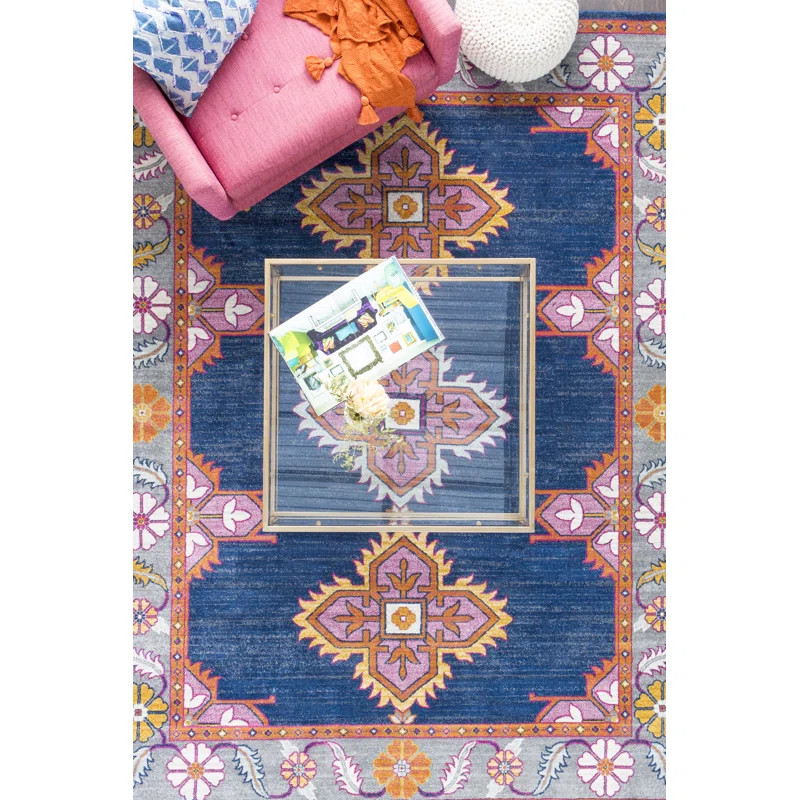 Arteaga Navy/Grayy Area Rug | Wayfair North America
