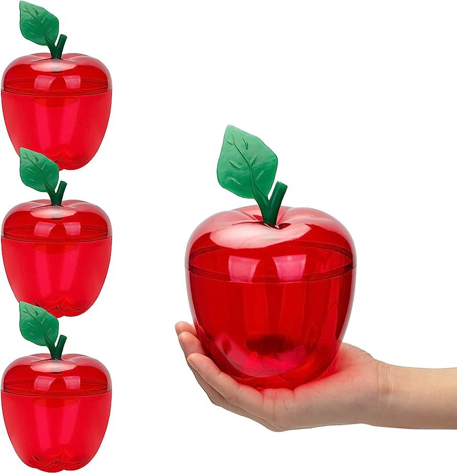 Large Red Apple Container, Apple Shaped Candy Toy Filling Containers Jar, Back To School Teacher ... | Amazon (US)