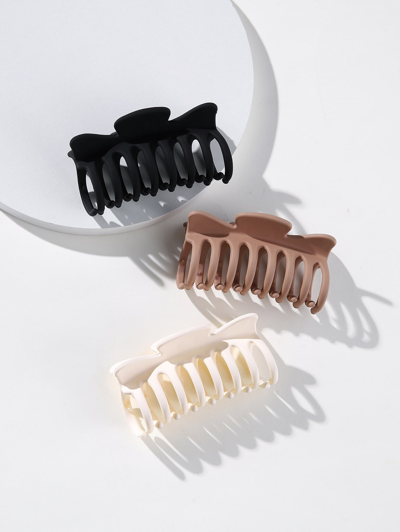 3pcs Minimalist Solid Hair Claw | SHEIN