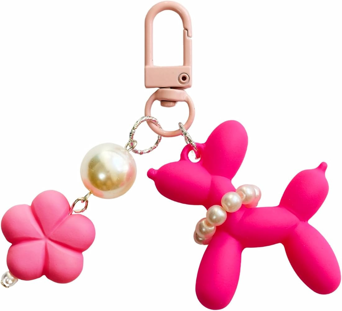 Meefisher Jelly Balloon Dog Keychain Bag Charms for Women, Cute Kawaii Key Chains Accessories for... | Amazon (US)
