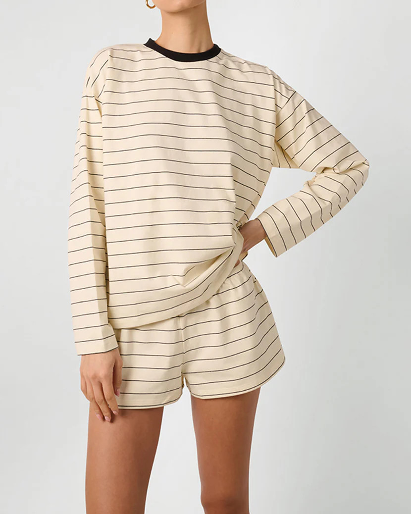 Long Sleeve Stripe Boxy Shirt | We Wore What