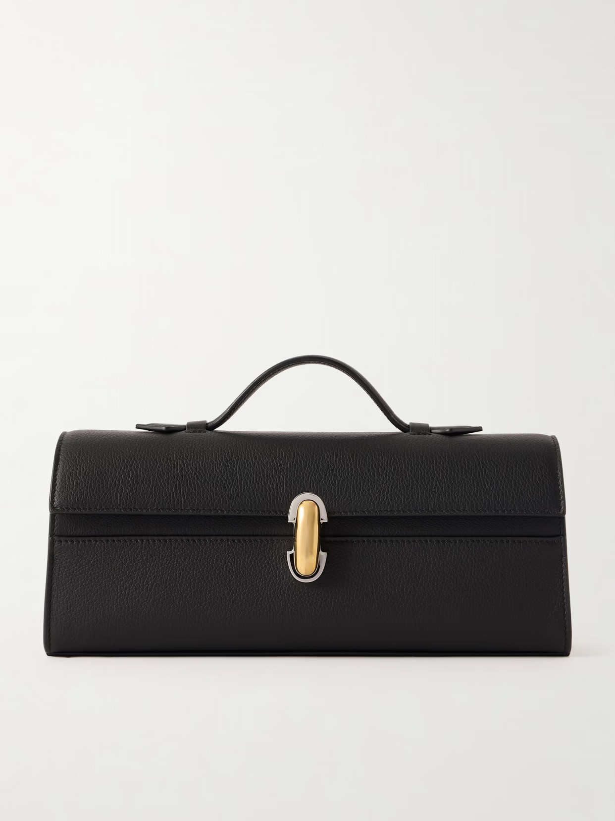 Savette - Slim Symmetry Pochette Textured-leather Tote - Black | NET-A-PORTER (UK & EU)