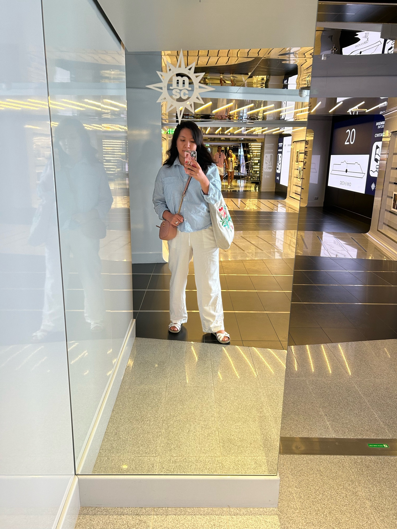 Mirror look is at the next level on a cruise ship 😅 I’m wearing cotton shirt I got last minute from Nordstrom Rack and last minute linen blend pants from Amazon. Both were perfect for a hot day to see Rome in 5 hours 😅

#LTKeurope #LTKtravel #LTKunder50