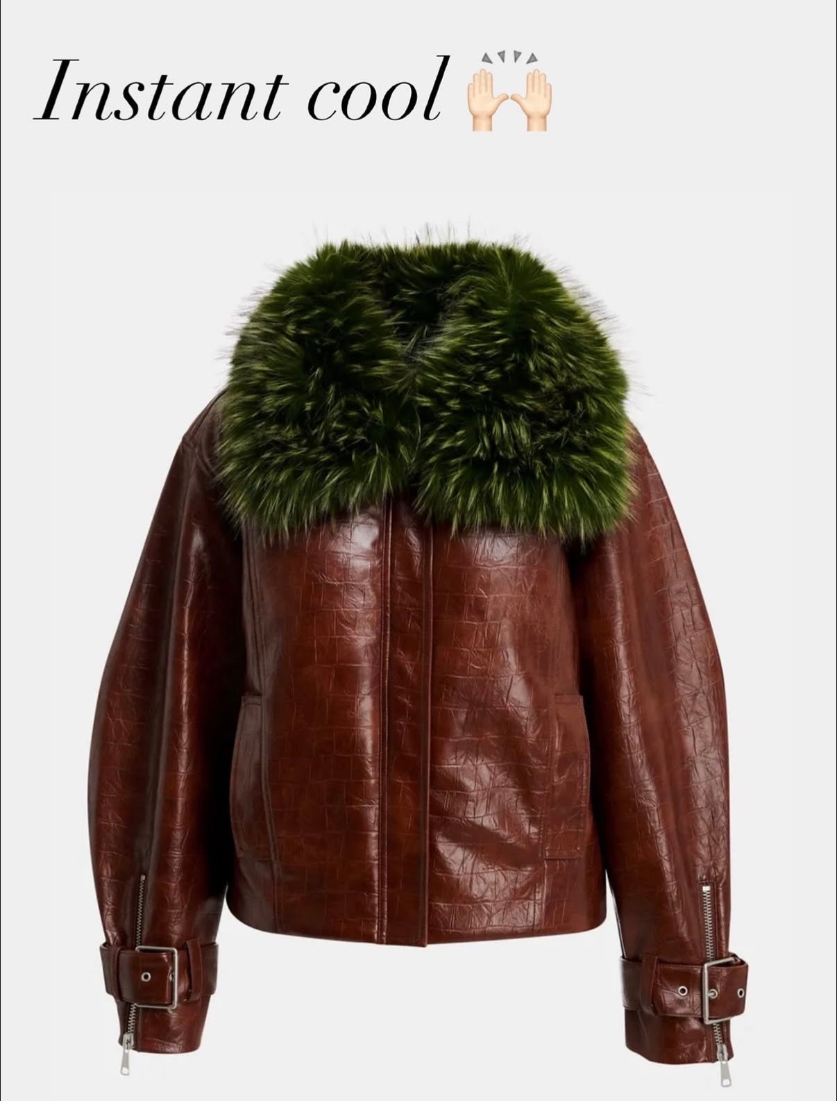 Coolest bomber jacket 💚😎