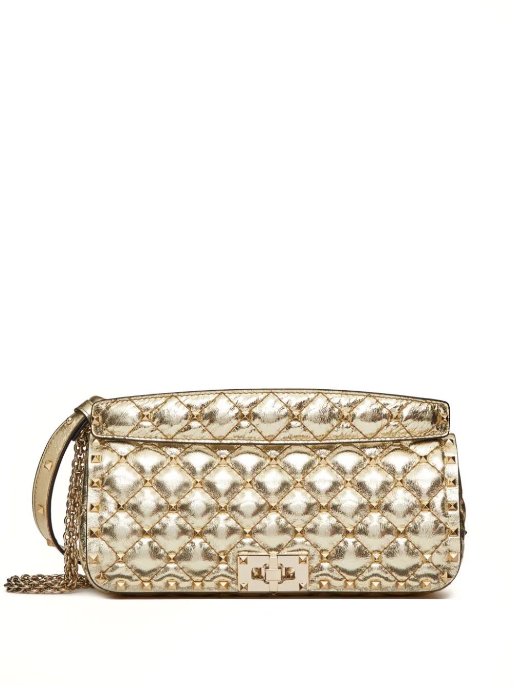 Valentino Garavani Rockstud Spike Metallic Shoulder Bag - Farfetch | Farfetch Global