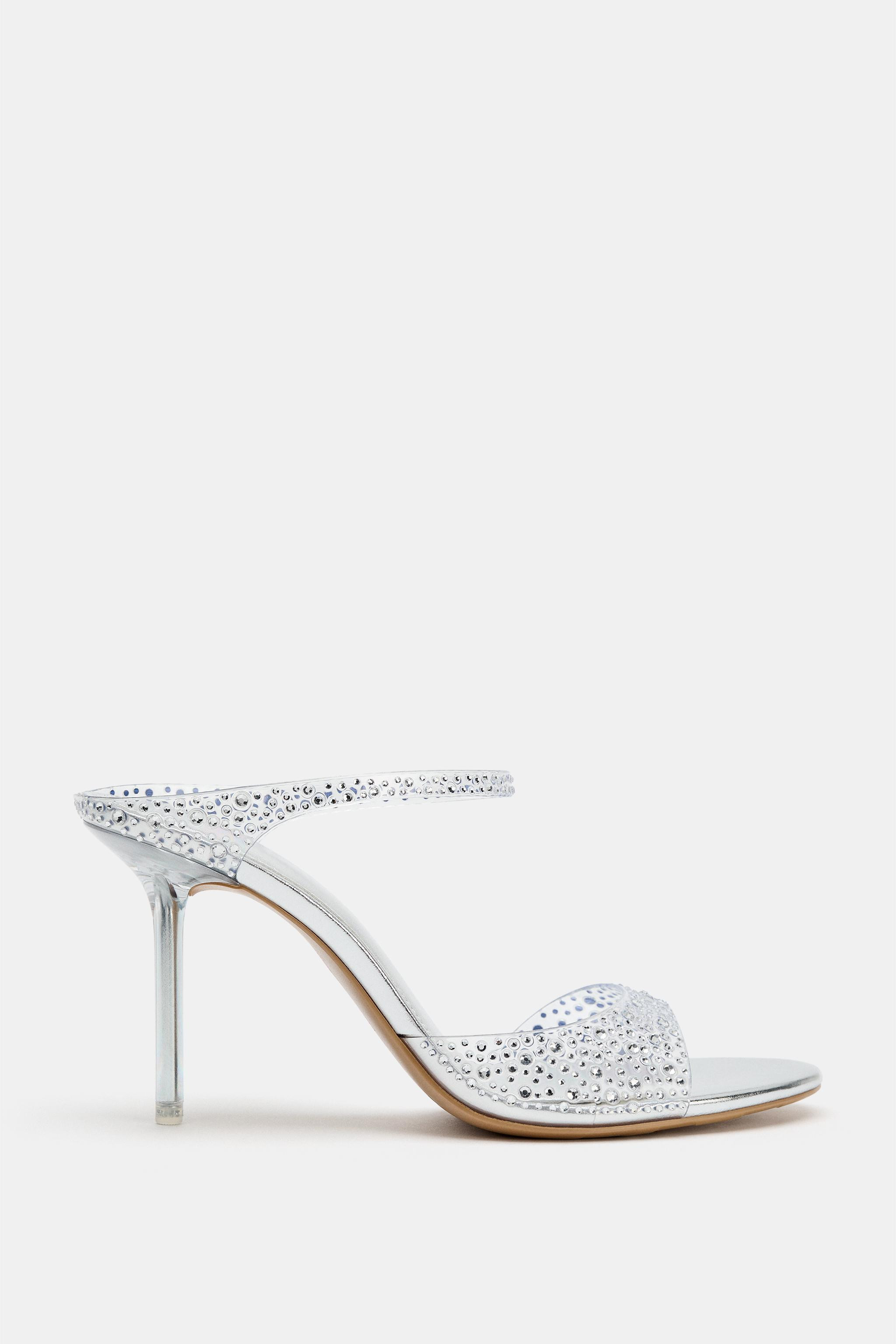 VINYL HEELED SANDALS | Zara UK