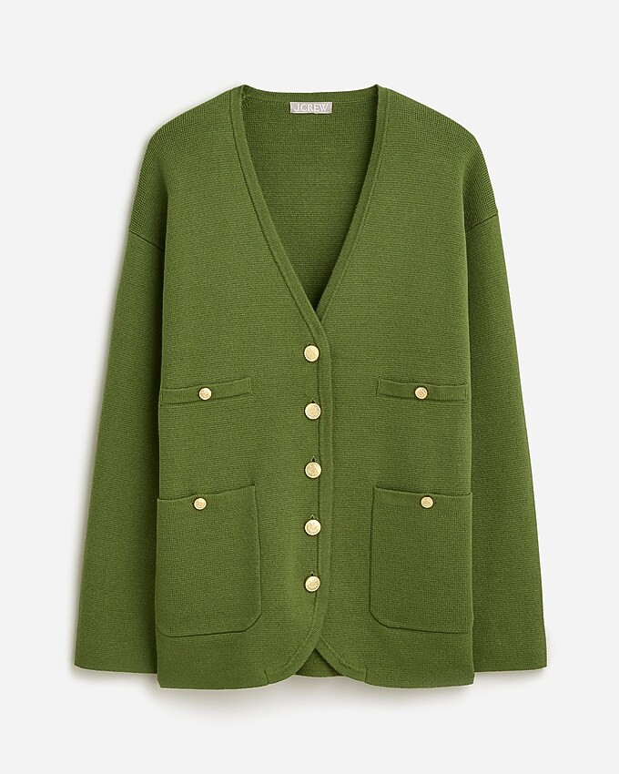 Long V-neck sweater blazer | J. Crew US