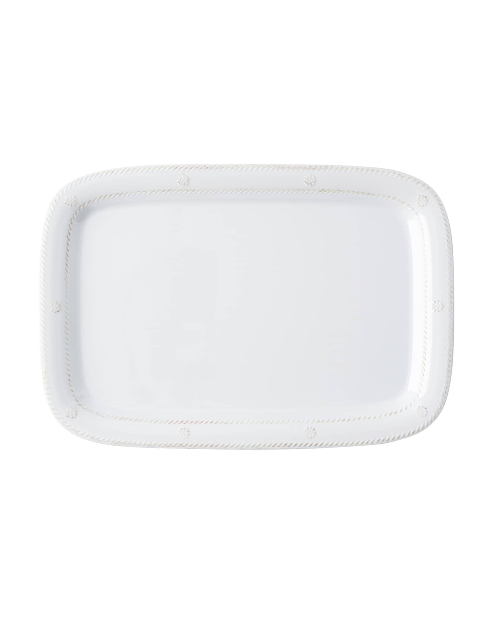 Berry & Thread Melamine 16" Tray - Whitewash | Neiman Marcus