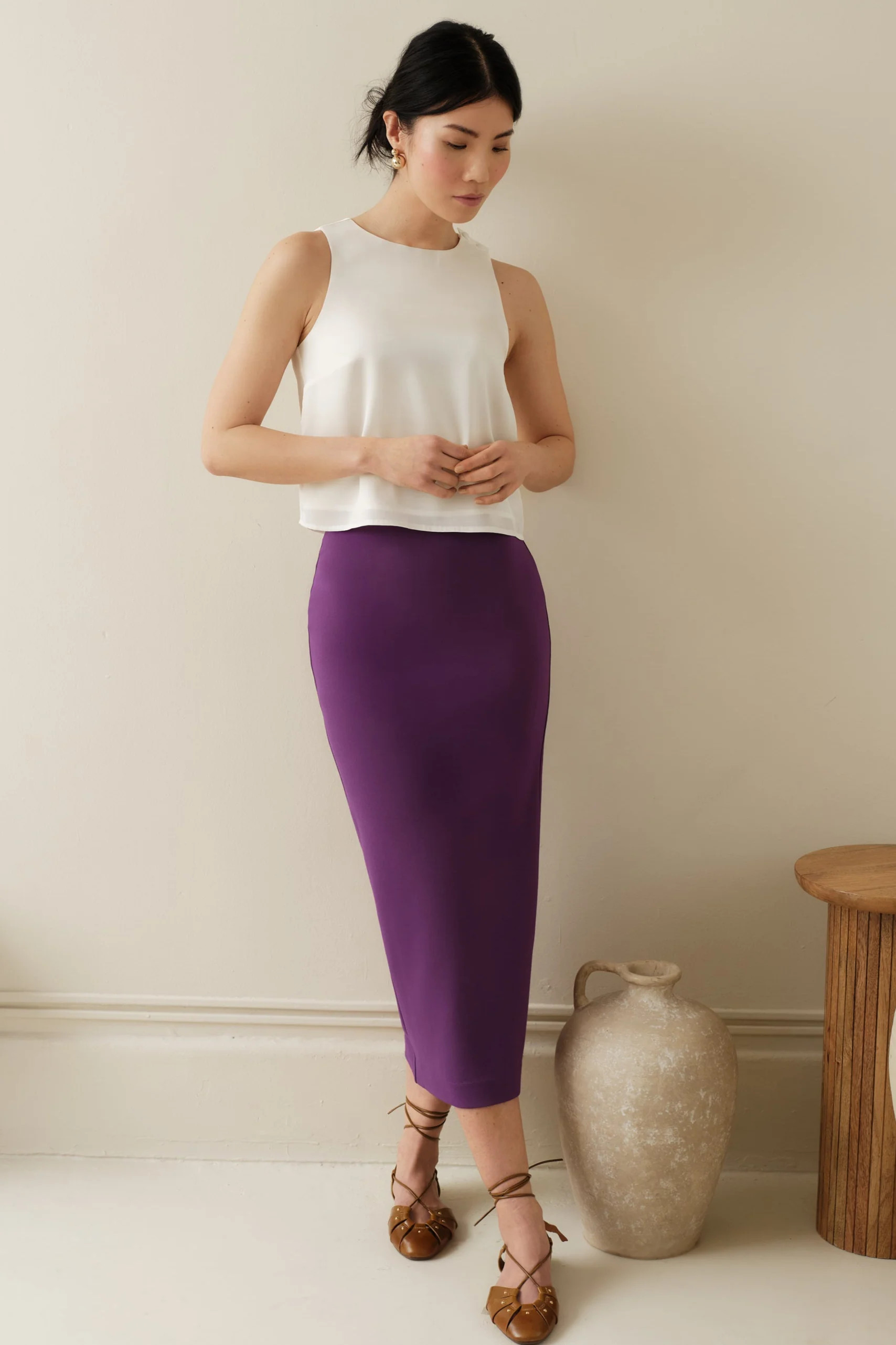 The Stella Skirt Deep Purple | SophieGrace