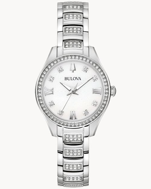 White Dial Stainless Steel Bracelet Crystal 96L311 | Bulova | Bulova