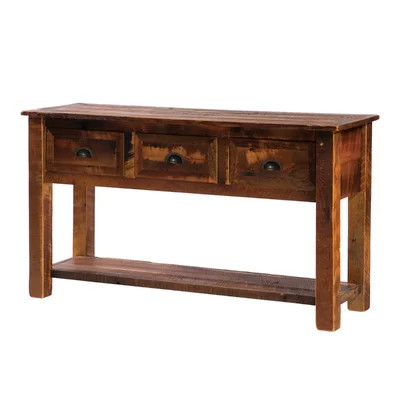 Reclaimed Barnwood 60" Solid Wood Console Table | Wayfair North America