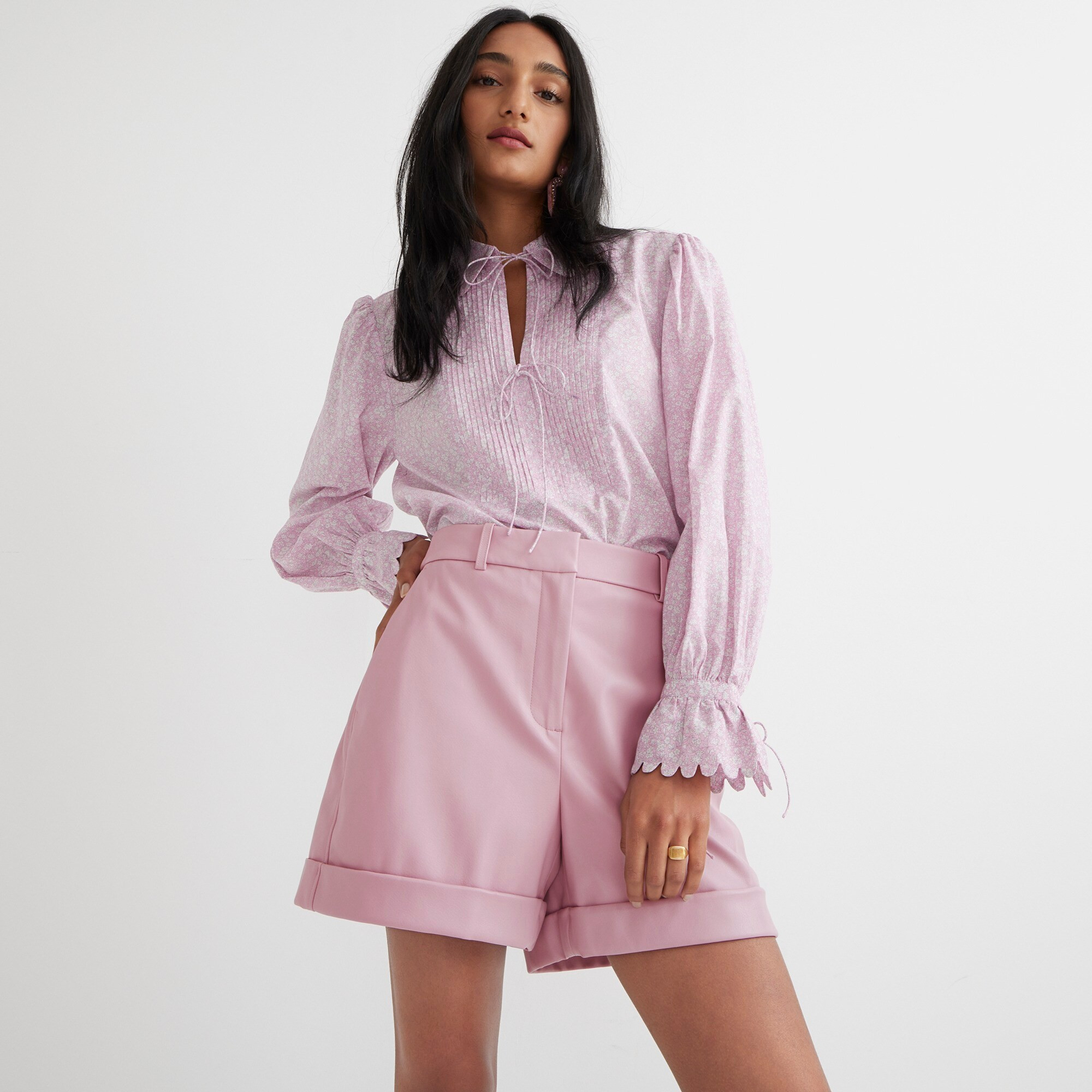 Limited-edition high-waisted short in faux leather | J. Crew US