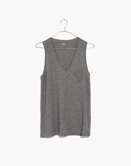 Whisper Cotton V-Neck Pocket Tank | Madewell