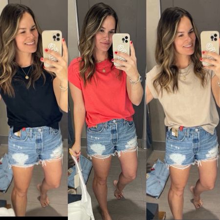 . Y’all have LOVED these tops and now they’re on sale for $8. A great basic to wear now under jackets/sweaters and in the summer with cut offs ✨ 
.
#target #targetstyle #targetfinds #targetfashion #sharemytargetstyle #targetdeals #womenstees 
#liketkit 

#LTKfindsunder100 #LTKfindsunder50 #LTKsalealert