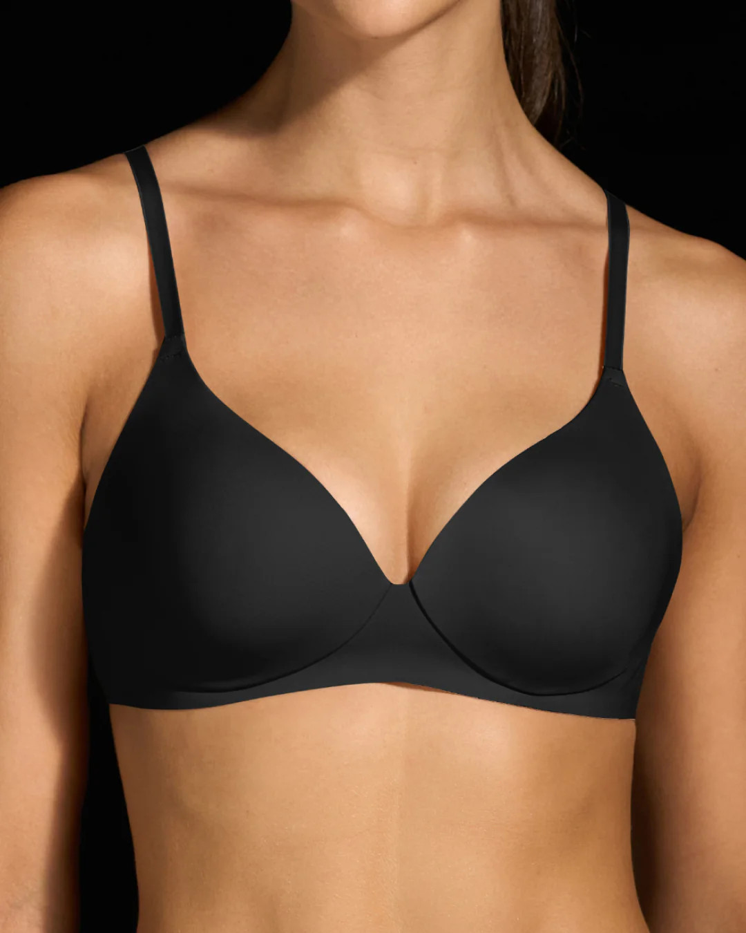 Black T-Shirt Bra - Seamless Wire-Free Support | EBY (US)