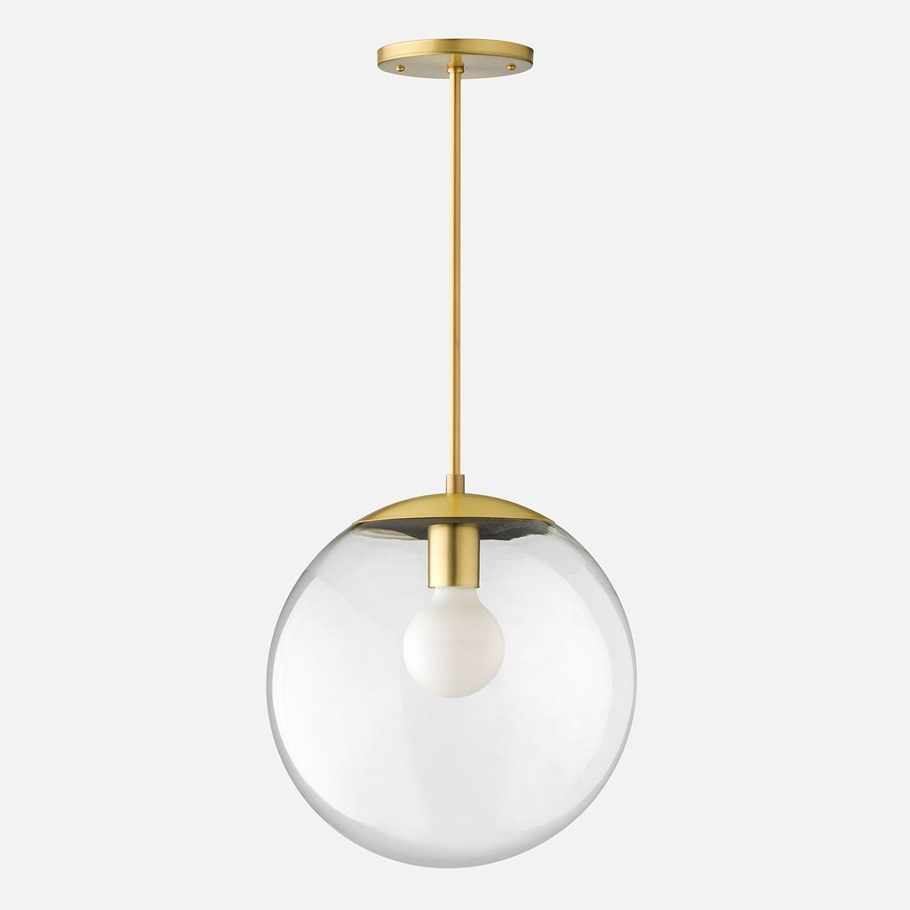 Luna Rod Pendant with 12" Clear Shade | Schoolhouse