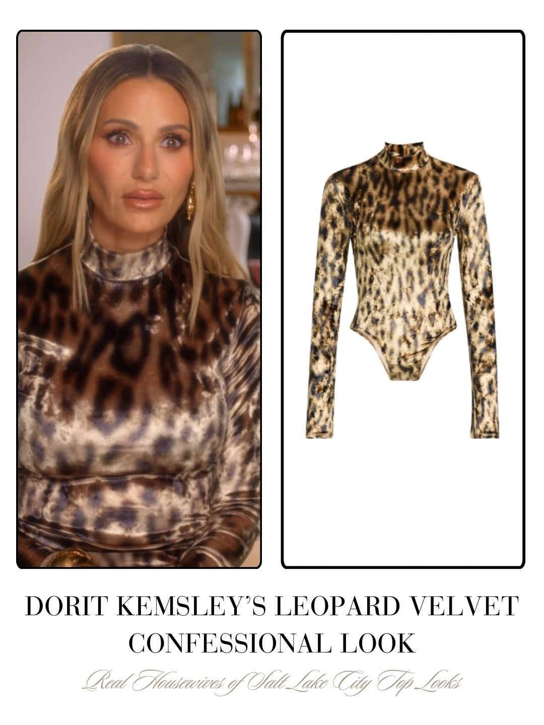 Dorit Kemsley’s Leopard Velvet Confessional Look 