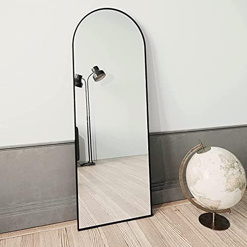 BEAUTYPEAK 58"x18" Full Length Mirror Arch Floor Mirror Wall Mirror Hanging or Leaning Arched-Top Fu | Amazon (US)