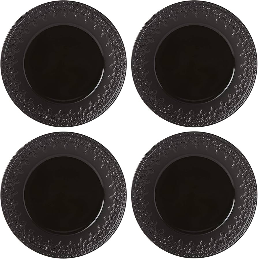 Lenox Black Chelse Muse Fleur Matte 4Pc Accent Plate Set, 4.20 LB | Amazon (US)