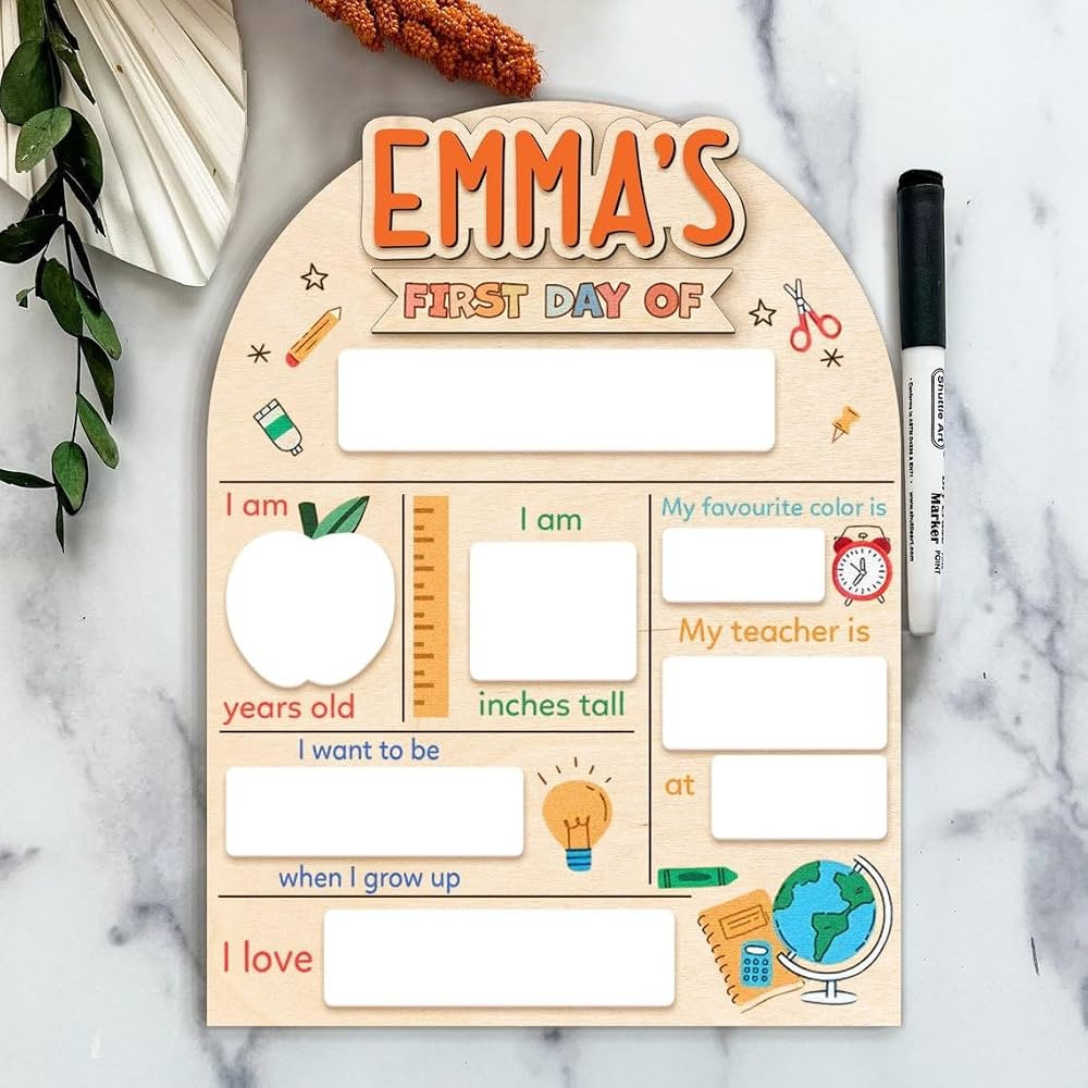 Custom First Day Of School Sign, First & Last Day of School Interchangeable Sign, First Day Schoo... | Amazon (US)
